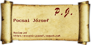 Pocsai József névjegykártya